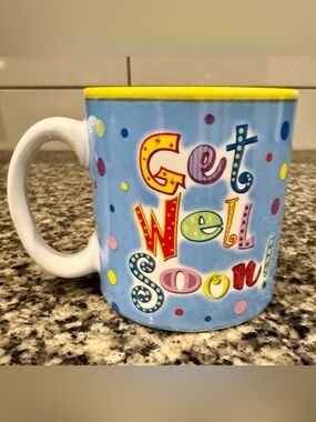 Get Well Soon Blue Ceramic Mug